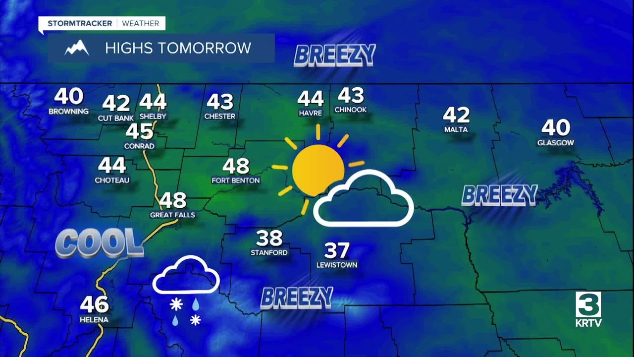 Breezy and warmer with increasing clouds on Tuesday - YouTube