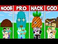 Minecraft Battle: SPONGEBOB HOUSE BUILD CHALLENGE - NOOB vs PRO vs HACKER vs GOD Animation