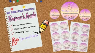 DIY Printed Stickers: Ultimate Guide with Sticker Paper, Clear Vinyl, and Packaging Tape!