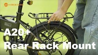 ADO E-Bike: A20+ Rear Rack Mount #ADOsupport