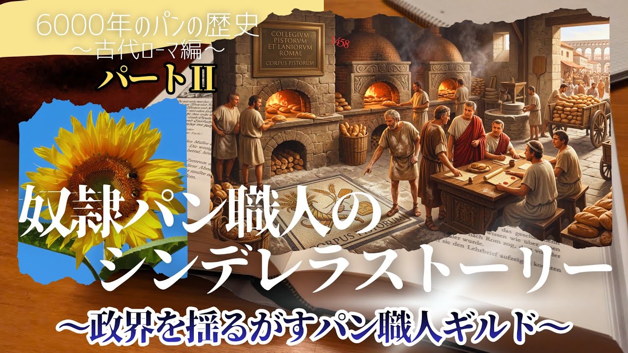 【2/2】パンの歴史〜政界を揺るがすパン職人ギルド／奴隷パン職人のシンデレラストーリー〜 Part Ⅰ【古代ローマ編】