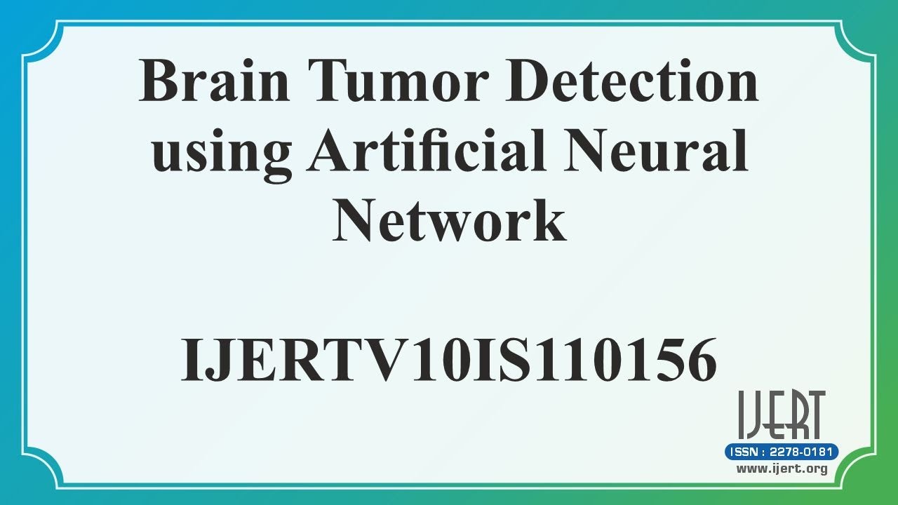 Brain Tumor Detection using Artificial Neural Network - YouTube