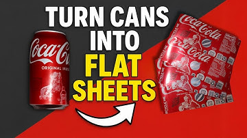 Flatten soda cans into metal sheets in just MINUTES! DIY Soda can hack
