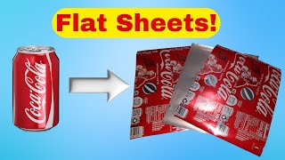 Flatten soda cans into metal sheets in just MINUTES! DIY Soda can hack