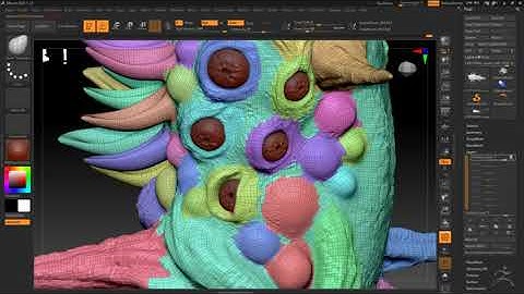 Making of alien shoggoth Lucy. Houdini and Zbrush VFX Breakdown/Timelapses.
