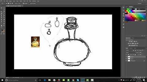 Learn Professional 2D Game Asset Graphic Design in Photoshop : Drawing your potion bottle