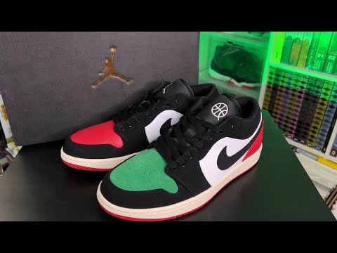 スニーカー Nike Air Jordan 1 Low Quai 54 WHITE UNIVERSITY RED GREEN hqdefault.jpg