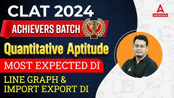 CLAT 2024 | Quantitative Aptitude | Line Graph and Import Export DI | CLAT 2024 Preparation