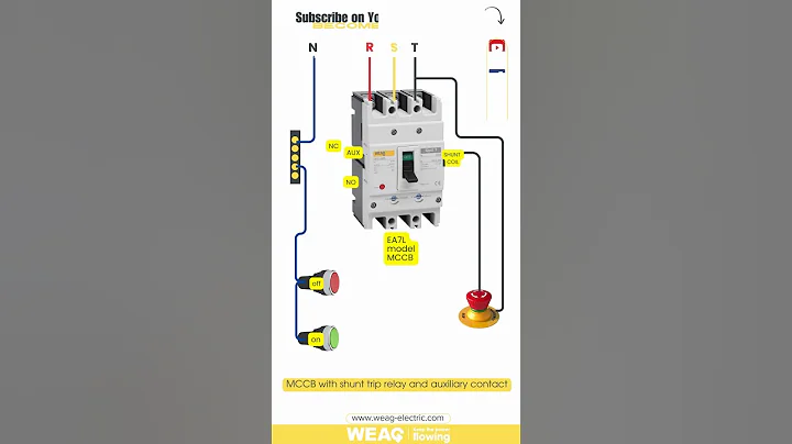 MCCB Molded Case Circuit Breaker with Shunt Trip Relay and Auxiliary Contact !