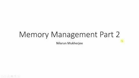 Memory management Part 2