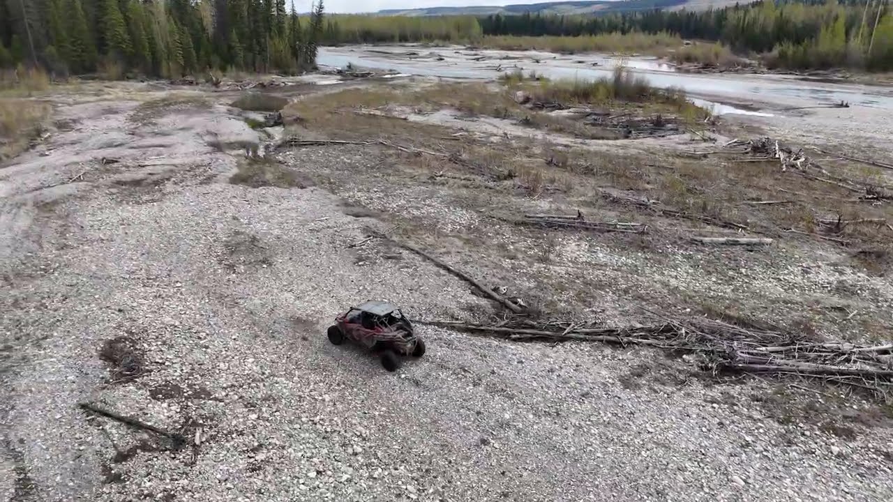 DJI Mini 4 pro Active Track Parallel mode with Polaris RZR XP4 Turbo