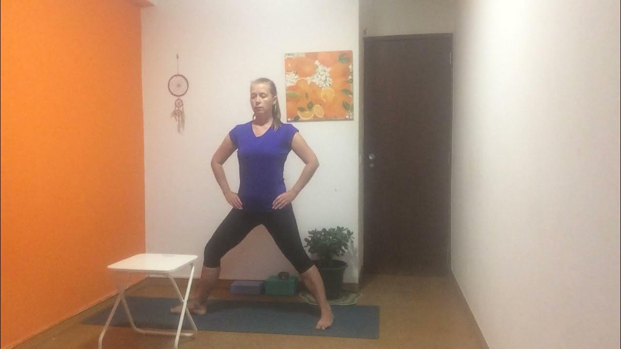 Доступная йога: йога со стулом - YouTube