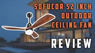 ✅ Sofucor 52 Inch Outdoor Ceiling Fan with Lights and Remote Review 2021