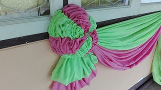 ผูกผ้าดอกสองสีสลับ(1/2)( Elegant cloth decoration)