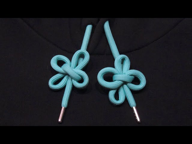 Ave Craft: How to Tie Hoodie Strings for beginners. Hoodie knots - single  strand braid tutorial. 