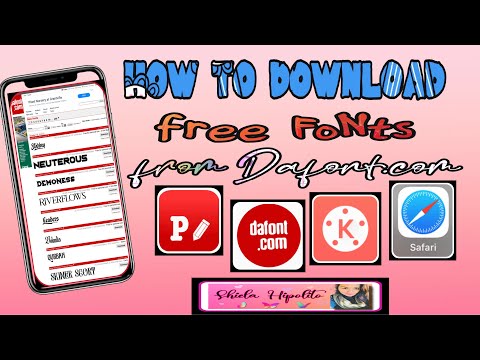 HOW TO DOWNLOAD FREE FONTS from Dafont.com on iPhone