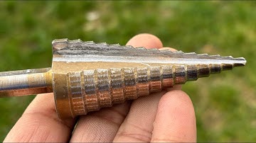 Most people still don’t know this! The fastest way to sharpen step drill bits like brand new!