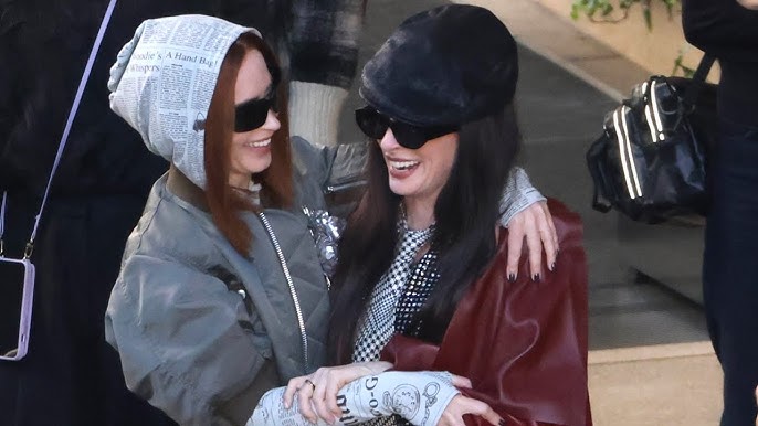 The Devil Wears Prada 2: Anne Hathaway and Emily Blunt GOOF Around on Set  in Milan