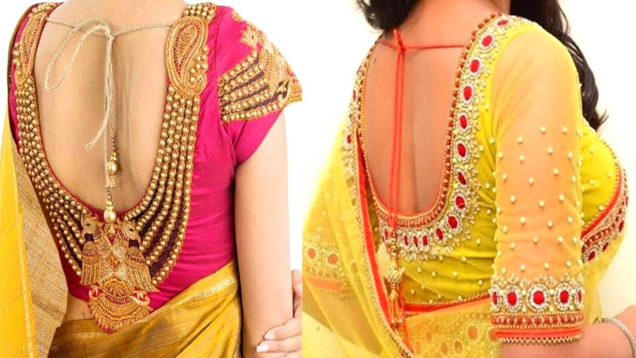 Latest Bridal blouse Neck designs 2019 || New Bridal Blouse Design ...