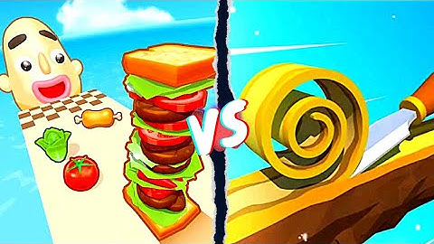 Spiral Roll Vs Sandwich Runner | Gameplay Android Games