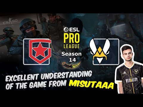 Отличное понимание игры от Misutaaa в 1vs2 клатче, Gambit vs Vitality, ESL Pro League Season 14