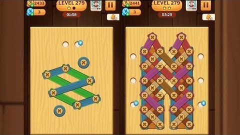 Screw Puzzle: Wood Nut & Bolt - Level 279