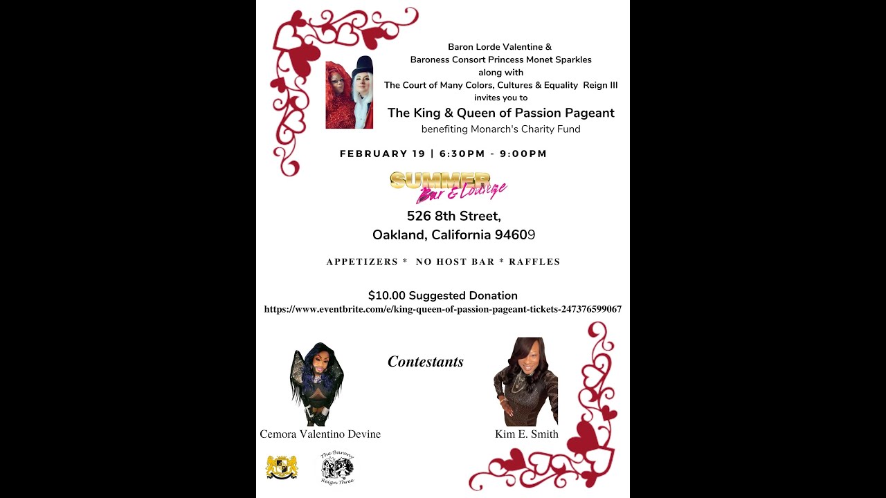 King and Queen of Passion Pageant @ Summer Bar & Lounge