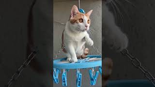 Her Climbing Skills Are OUT OF CONTROL 😹🐾 #funnycat #catvideos #viral