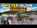 ROOF DEEP water crossing causes CHAOS! Moreton Island adventure gone wrong...