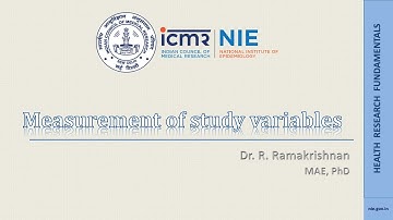 Measurement of study variables