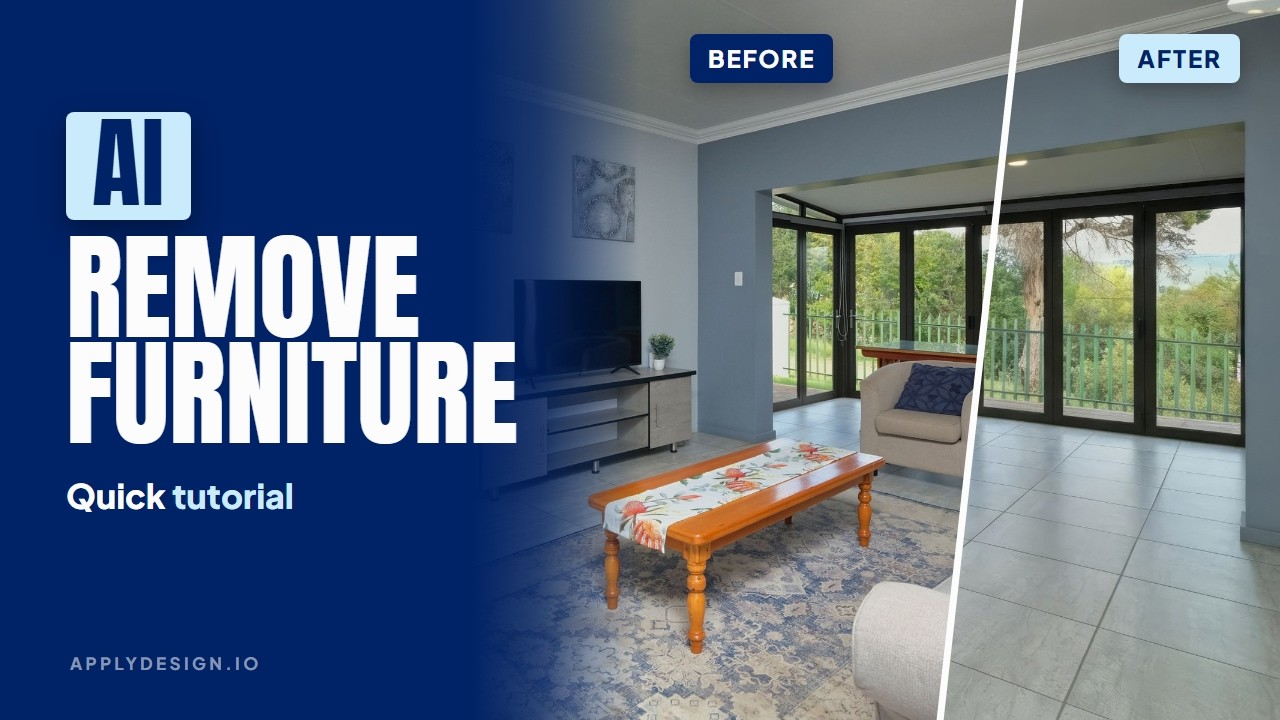 How to Remove Furniture from a Photo with AI, video tutorial