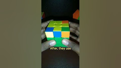 How speedcubers solve the Rubik