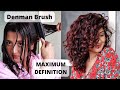 How to use DENMAN BRUSH on Loose Curly Hair for BEST DEFINITION | Madhushree Joshi