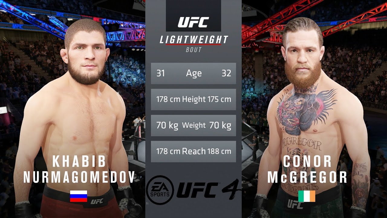EA UFC 4 - Khabib Nurmagamedov Vs Conor McGregor - FULL GAMEPLAY PS4 -  YouTube