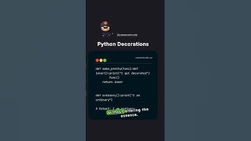 Python decorators can make your code more readable and easy to modify behavior #computerscience #cs