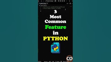 3 Most Commonly Used Feature In Python #python #coding #programming