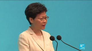 Hong-Kong : la cheffe de l'exécutif Carrie Lam présente ses 