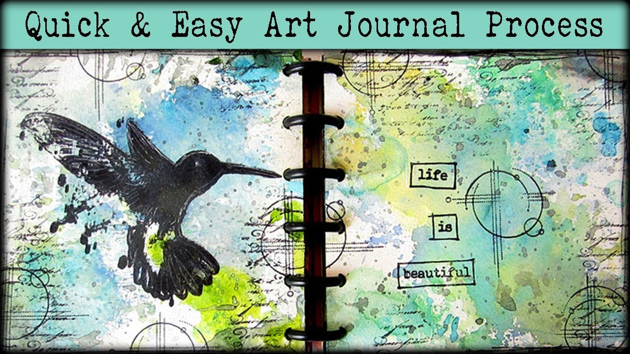 Quick & Easy Art Journal Process When You don't Have A Lot Of Time