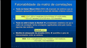Qui-quadrado e Análise Fatorial Exploratória