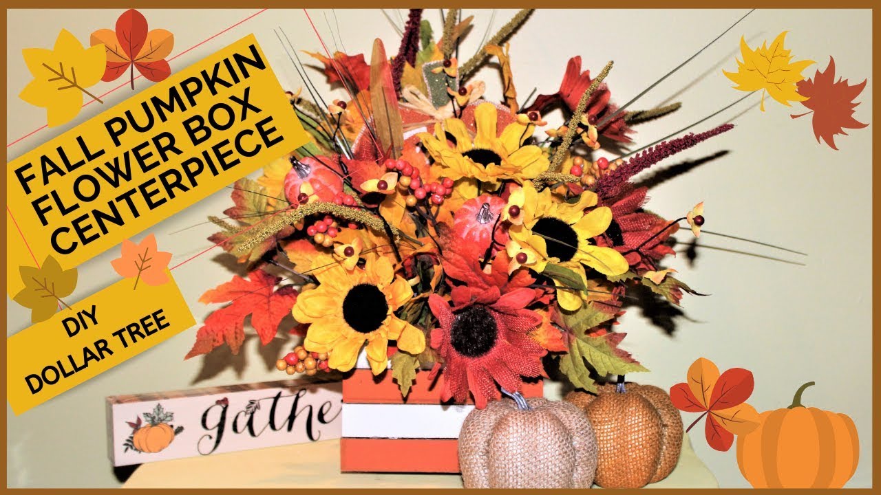 Fall DIY Dollar Tree FALL PUMPKIN SUNFLOWER CENTERPIECE | Fall Dollar Tree DIY Sunflower Decor