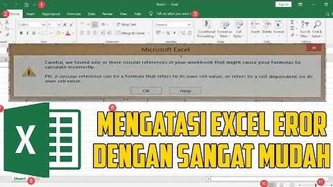 Cara mengatasi Microsoft Excel eror, careful,we found one or more circular references in your Ext.