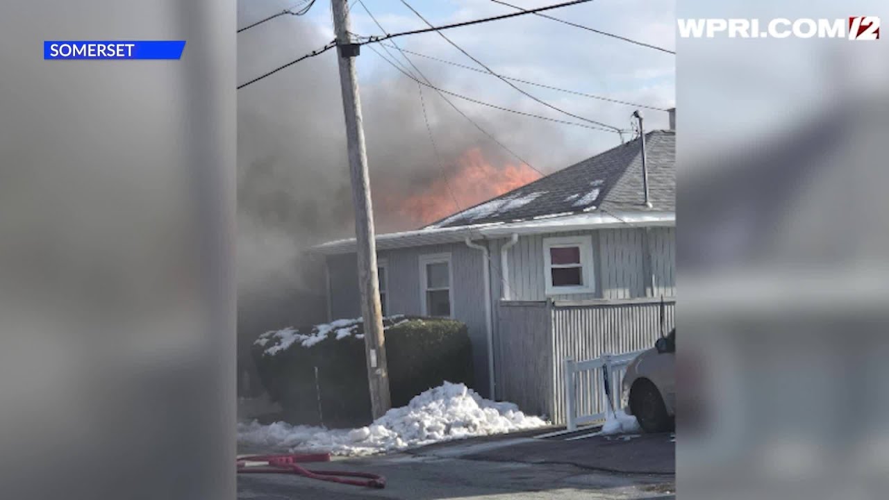 VIDEO NOW: House in flames in Somerset - YouTube