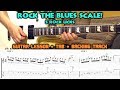 ROCK GUITAR - TOP 5 LICKS using The Pentatonic Blues Scale - GUITAR LESSON + TAB + BACKING TRACK