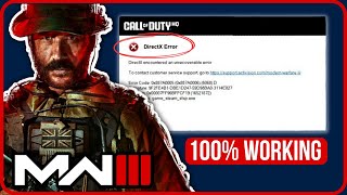 [FIXED] COD MW3 DIRECTX ERROR PC |  Fix MW3 Directx Encountered An Unrecoverable Error