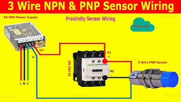 3 Wire NPN & PNP Sensor Wiring Connection Diagram | 3 Wire Proximity Photoelectric Sensor Connection
