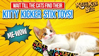 Cats go Crazy for the Kitty Kick Stix interactive catnip toy. Meow!