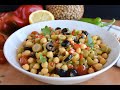 🥗 Ensalada de garbanzos y aceitunas muy fácil SE PREPARA EN UN MOMENTO Y ESTÁ BUENÍSIMA !!