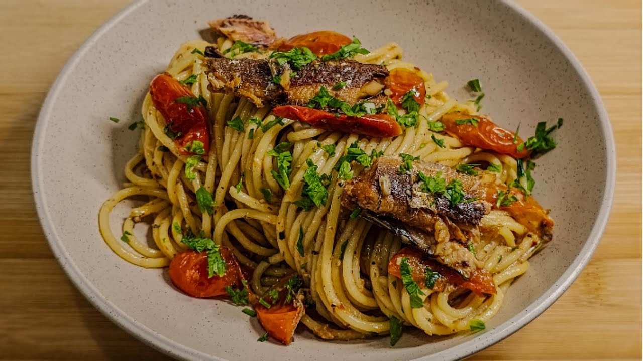 Spanish Style Sardines Pasta Recipe | Easy & Delicious Mediterranean Pasta