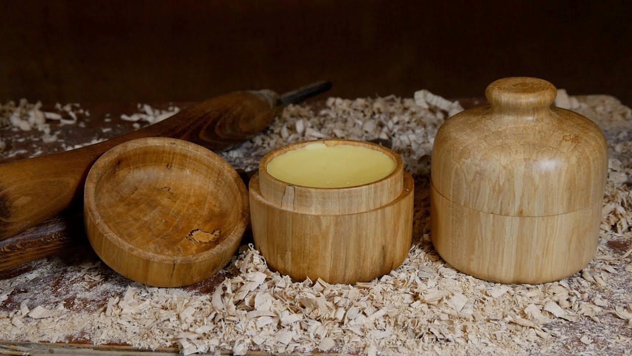 Woodturning and making a pot of beeswax finish YouTube