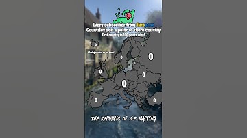 Every subscriber from European countries add a point to there country #shorts #mapping #europe #sub